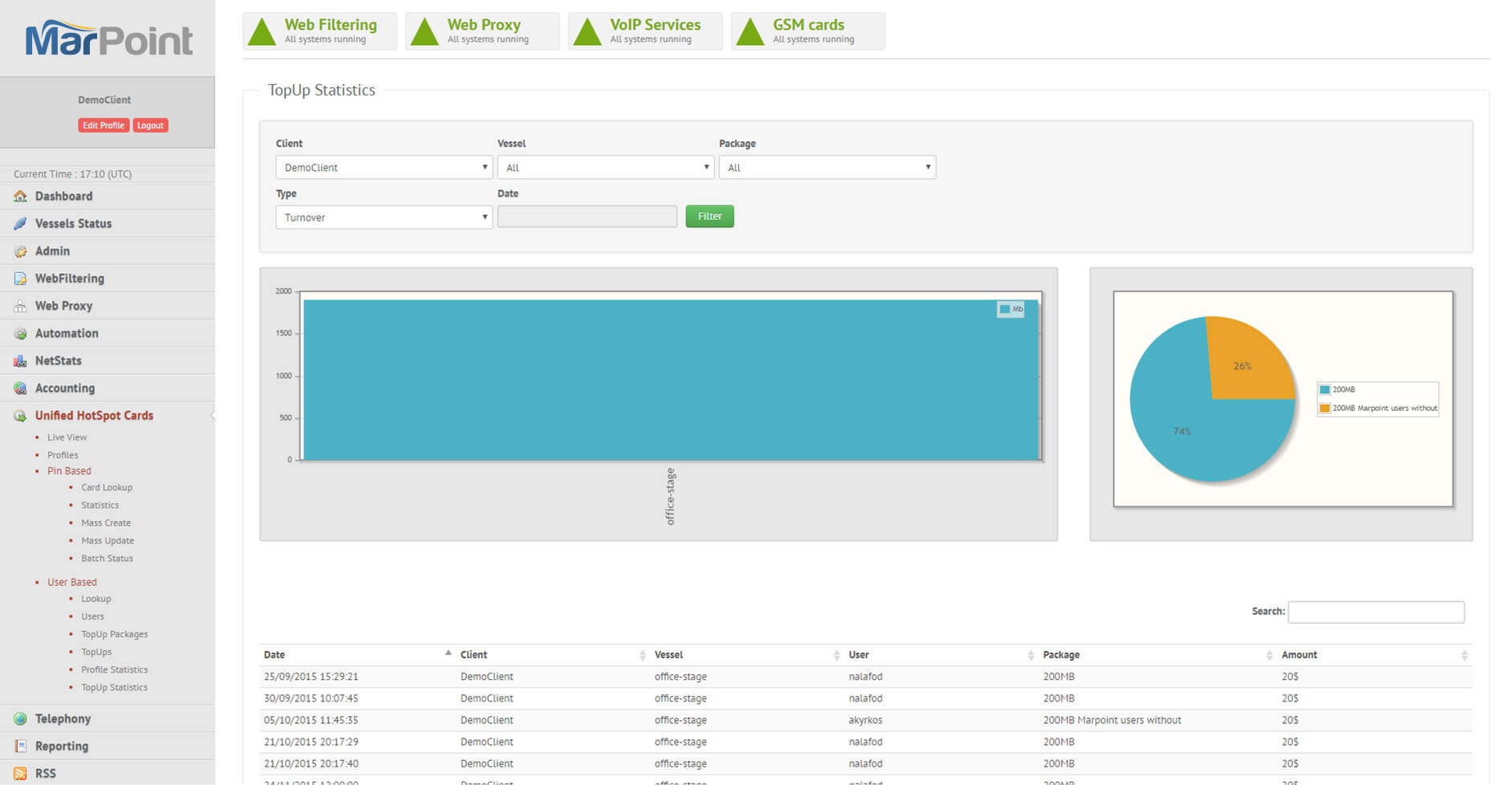Marpoint control panel screenshot 3