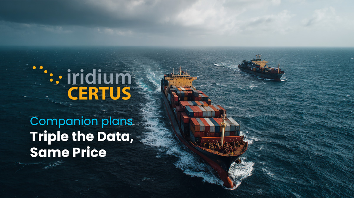 Starting September 1, 2025, Iridium has tripled the data on its Companion plans—at no extra cost. All upgrades are applied automatically to existing and new subscribers.