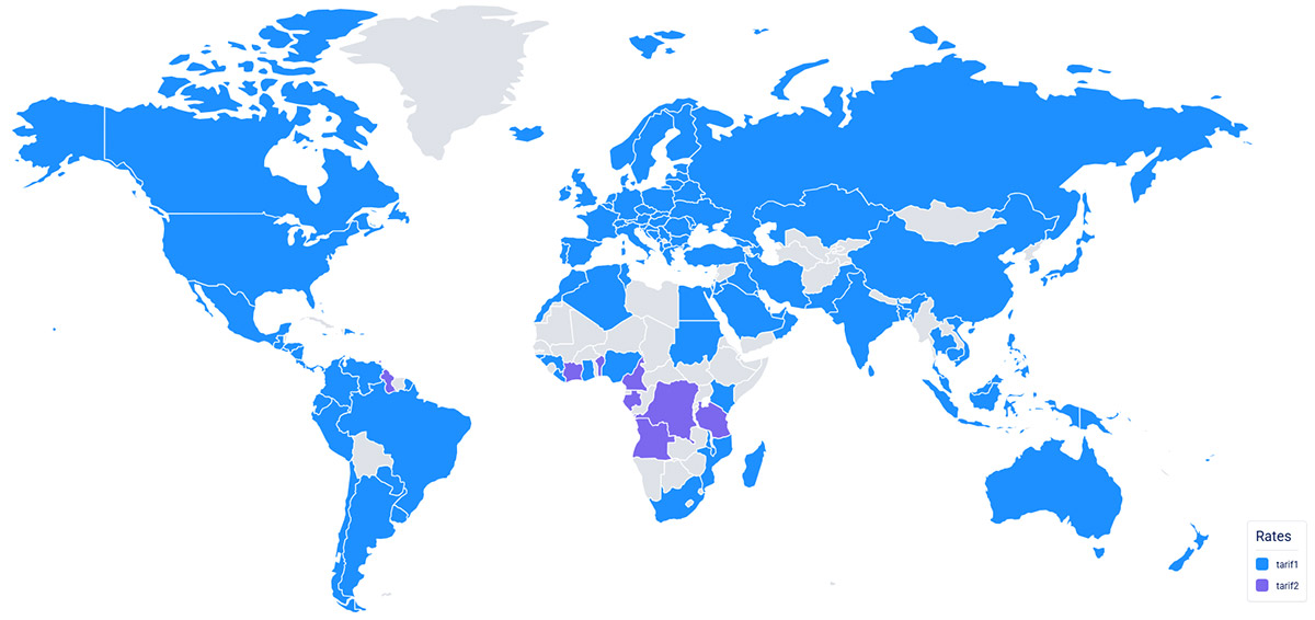 Worldwide coverage in more than 130 countries